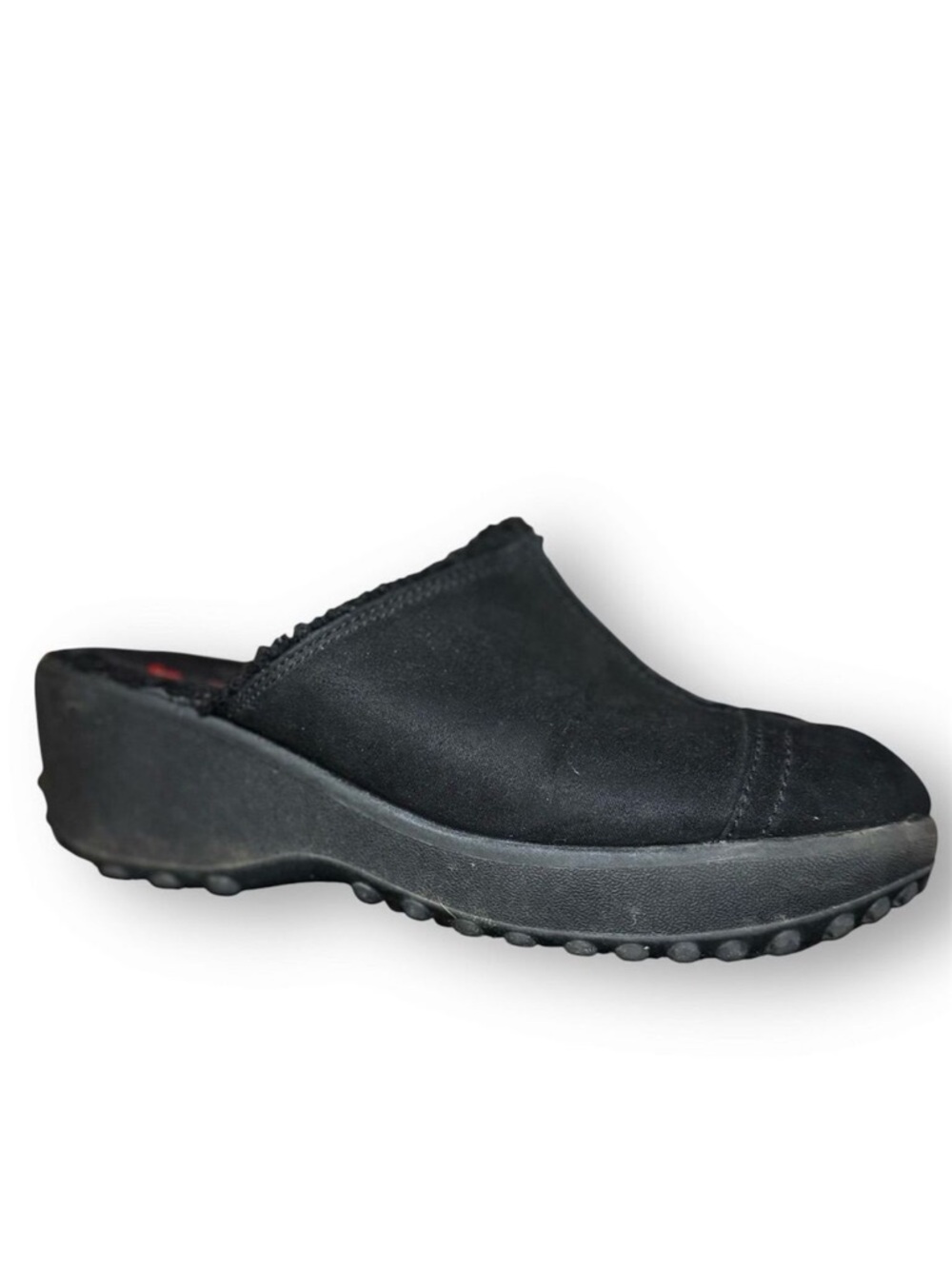 Unionbay Cora Black Faux Fur Lined Clogs Size 7 Casual